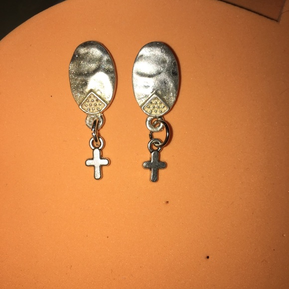 Small cross earrings - Picture 4 of 4